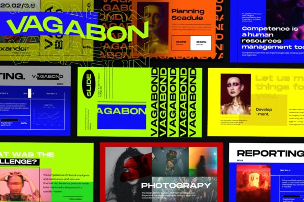 城市风格设计创意幻灯片PPT模板 VAGABOND – Urban Design Creative Presentation PPT