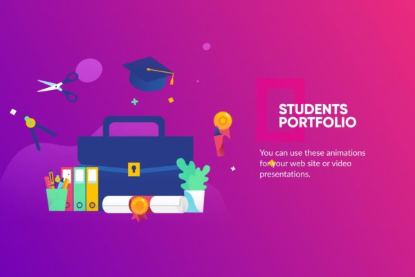 学习教育主题插画网站Banner&着陆页设计模板 Education Banner & Landing Page