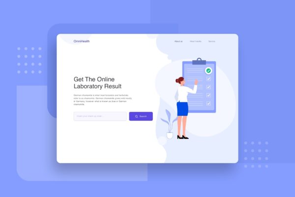 分析报告表格主题网站Header设计矢量插画 Analysis report form website header Illustration