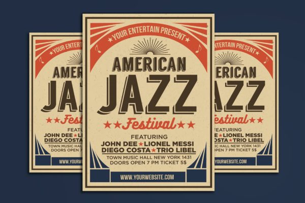 美国爵士音乐节海报PSD素材 American Jazz Festival