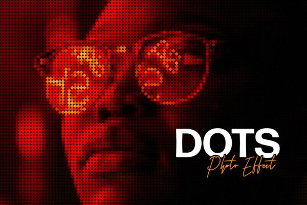 霓虹灯几何矩点元素PS照片特效 Matrix Dot Effect for Photoshop