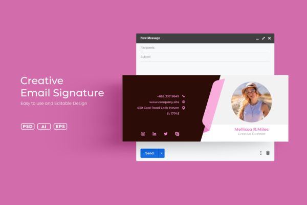 创意设计师电子邮件签名设计模板v3.2 SRTP Email Signature v3.2