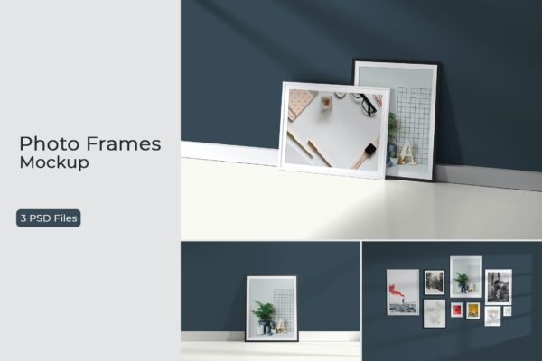 餐厅家居画展相框拼装模型画框样品第1卷 Photo Frames Mockup Vol 1