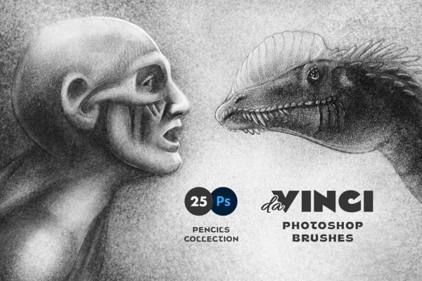 专业素描铅笔艺术Photoshop笔刷合集 Pencil Photoshop Brushes