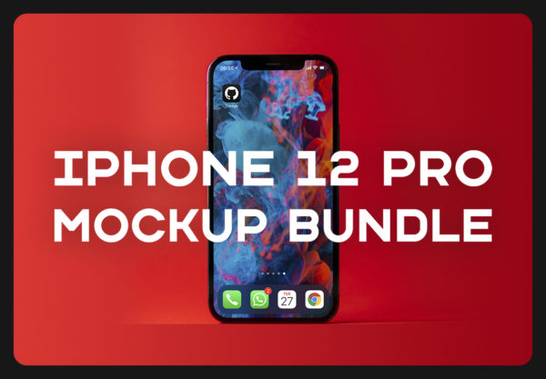设计森林下午茶：超逼真的iPhone 12 Pro样机套装[2.03GB]