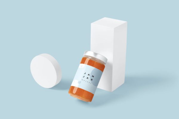 6个果酱罐/果酱瓶包装设计样机图素材 6 Jam Jar Mockups