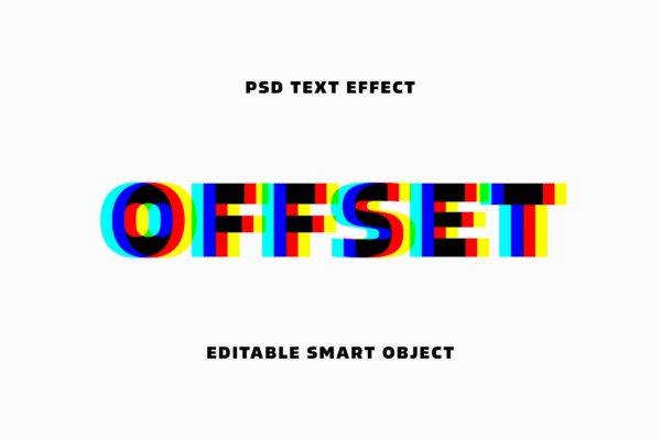 立体重影效果文本图层样式 Anaglyphic Stereo Text Effect