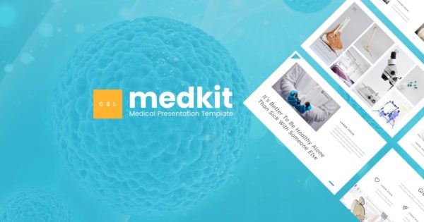 医疗健康教育类Google幻灯片演示模板 Medkit – Medical Google Slides Template