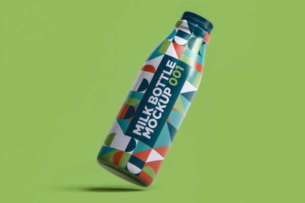 牛奶瓶外观包装设计样机v1 Milk Bottle Mockup 001