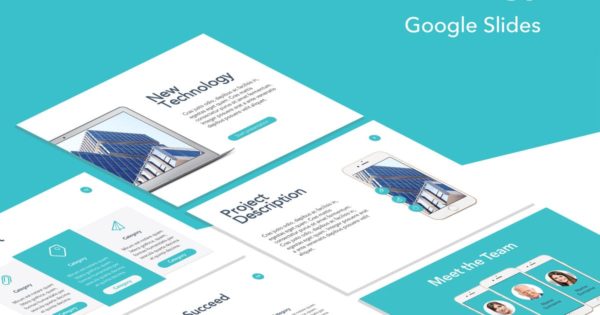 高新技术产业项目宣传Google幻灯片模板 New Technology Google Slides Template