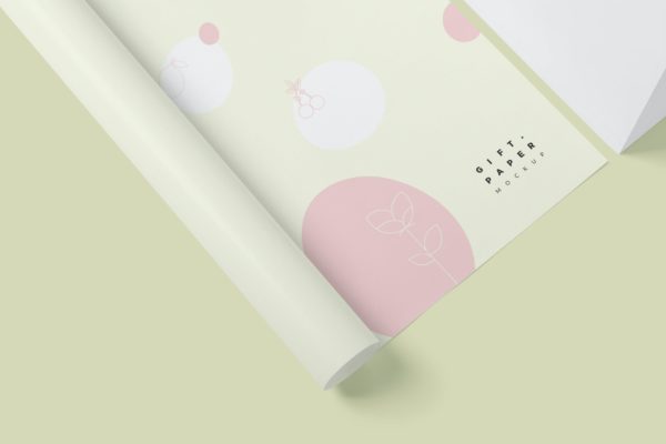 礼品包装纸样机套装 Gift Wrapping Paper Mockup Set