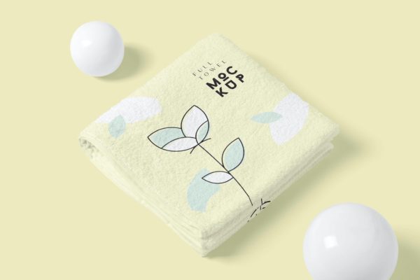 优雅的全棉毛巾设计样机图素材 Elegant Full Towel Mockups