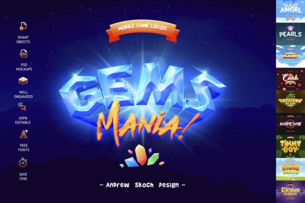 炫酷游戏标题投影文本效果Photoshop样式第三版 Game Titles Text Effects Vol.3