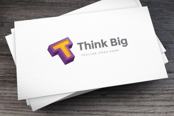 创意思考字母T图形Logo设计模板 Think Big Letter T Logo Template