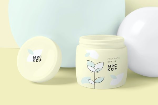 化妆品包装瓶&罐子样机图素材 Cosmetic Packaging Bottle & Jar Mockups