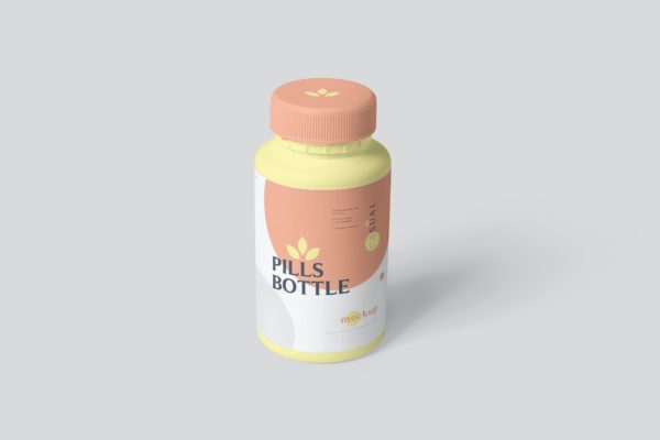 药物瓶标签设计样机图素材 Pills Bottle Mockups
