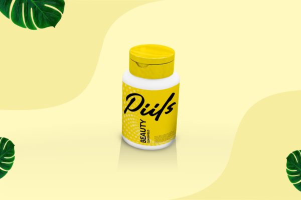 医用药物瓶包装设计样机图 Plastic Bottle Mockup