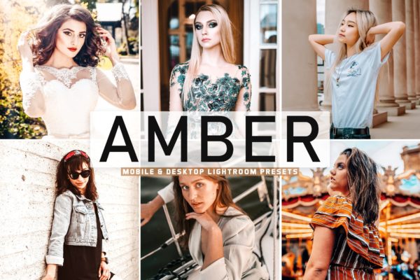 暖光琥珀色风景建筑美食摄影滤镜预设Lightroom Amber Mobile & Desktop Lightroom Presets