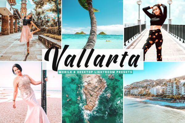透明绿松石自然色调Lightroom调色滤镜 Vallarta Mobile & Desktop Lightroom Presets
