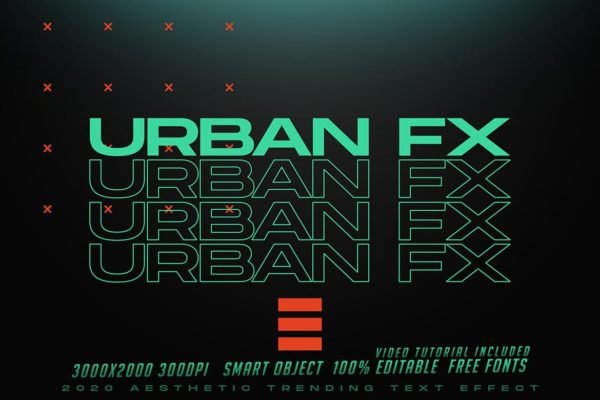 现代流行3D英文字母文本图层样式 Urban Trending Text Effects