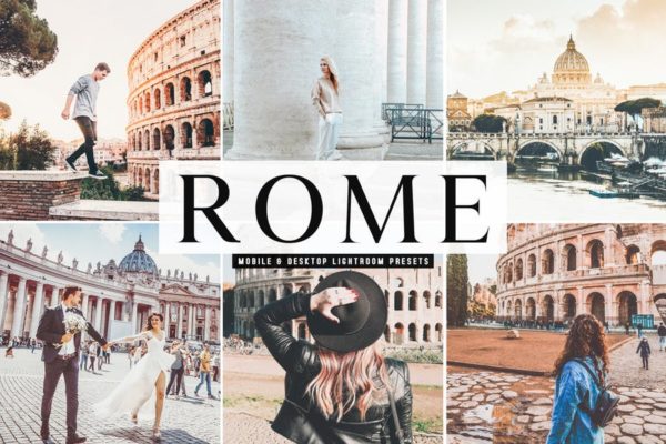 为照片增加摄影大片既视感-LR柔和暖色调滤镜预设 Rome Mobile & Desktop Lightroom Presets