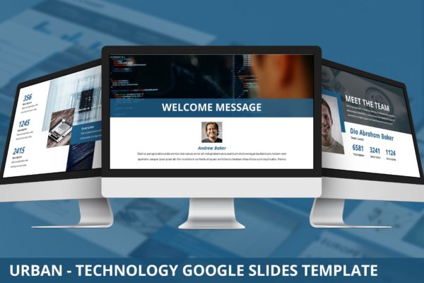 互联网科技主题Google幻灯片演示文稿 Urban – Technology Google Slides Template
