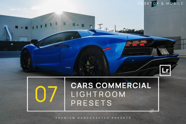 7款车辆摄影后期处理高饱和度LR预设 7 Cars Commercial Lightroom Presets + Mobile