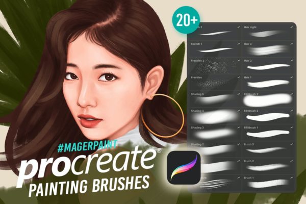 卡通人物绘画Procreate纹理笔刷 MAGERPAINT – Procreate Painting Brushes
