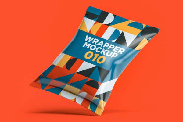 小吃包装袋外观设计样机模板v10 Wrapper Mockup 010