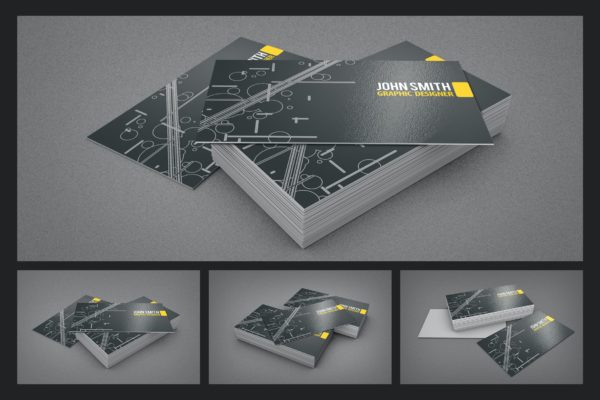 堆叠设计师名片效果图样机v3 Business Card Mock-ups V-3