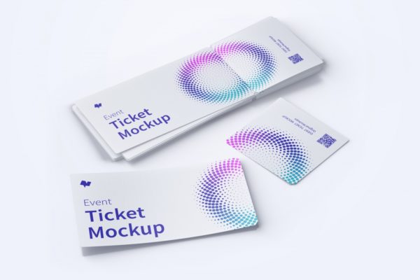 活动门票/入场券设计样机v3 Event Tickets Mockup 03