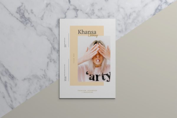 品牌时装/摄影/建筑行业产品目录&杂志设计模板 KHANSA – Fashion Lookbook & Magazine