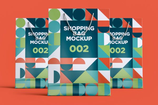 购物袋外观品牌设计样机模板v2 Shopping Bag Mockup 002