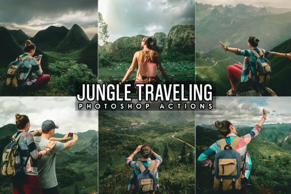 丛林旅行照片PS动作滤镜 Jungle Traveling Photoshop Actions