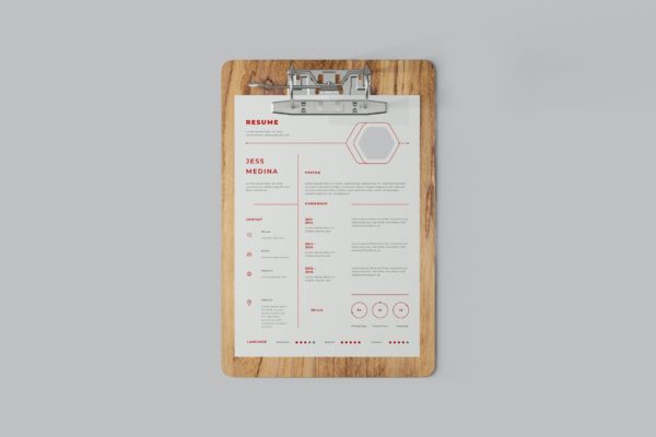 A4尺寸纸张剪贴板效果图样机 A4 Paper Clipboard Mockups