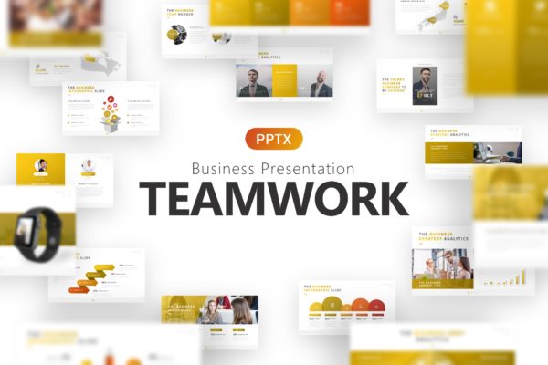 团队合作业务PPT设计模板 Teamwork Business Presentation Template