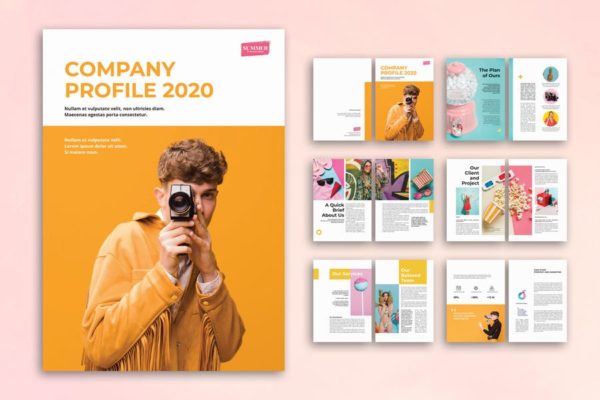 摄影公司简介企业画册版式设计模板 Photography Company Profile