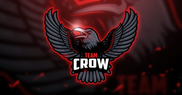 红乌鸦电子竞技Logo&队徽设计模板 Red Crow – Mascot & Esport Logo