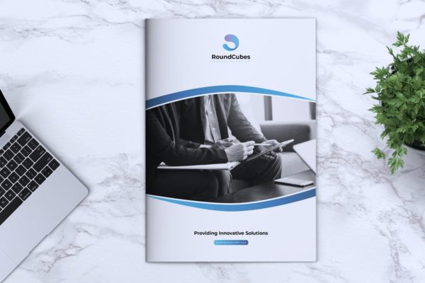 公司简介小册子/企业画册设计模板 ROUNDCUBES Company Profile Brochure
