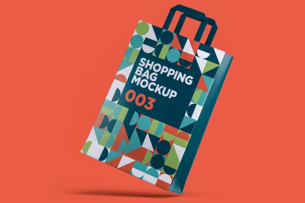 购物袋外观品牌设计样机模板v3 Shopping Bag Mockup 003