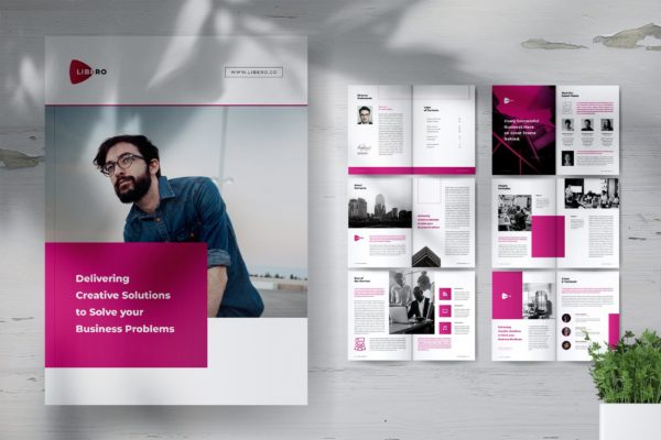 创意设计策划公司推广画册版式设计模板 LIBERO Creative Agency Company Profile Brochures