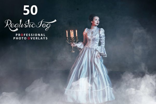 50个逼真的烟雾照片叠层背景素材 50 Realistic Fog Photo Overlays