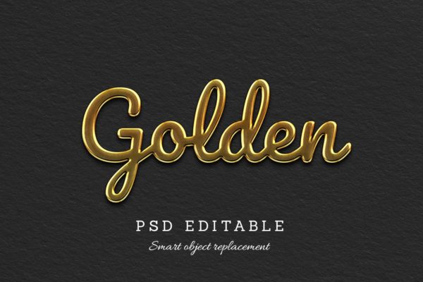 华贵哑光烫金文字效果PS样式Vol. 1 Text Effect Vol. 1