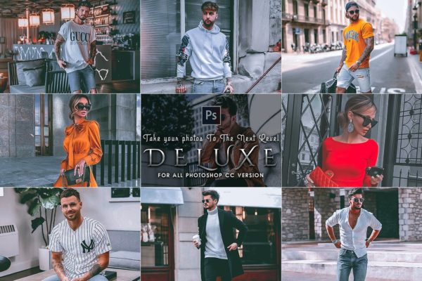 蓝调质感人物照片后期Photoshop动作 Deluxe Photoshop Actions