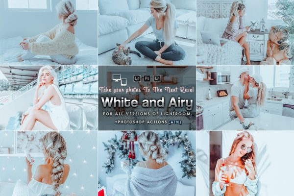 干净蓝调生活家居摄影Lightroom预设 White and Bright Actions & Presets mobile desktop