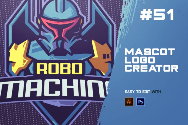 小偷电子竞技Logo设计模板 ROBO – E-Sports Logo Creator