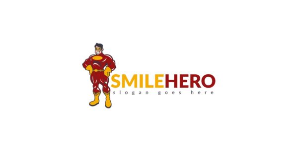 超级英雄卡通形象Logo设计模板 Hero Logo Template