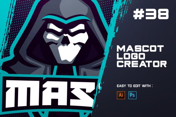 邪恶面具电子竞技Logo设计模板 MASK – E-Sports Logo Creator