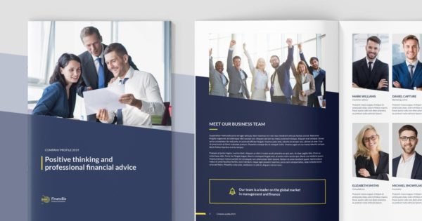 金融财务集团企业画册排版设计模板 FinancBiz – Company Profile
