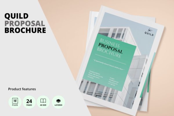 建筑公司A5宣传册设计模板 Architecture A5 Proposal Brochure Template